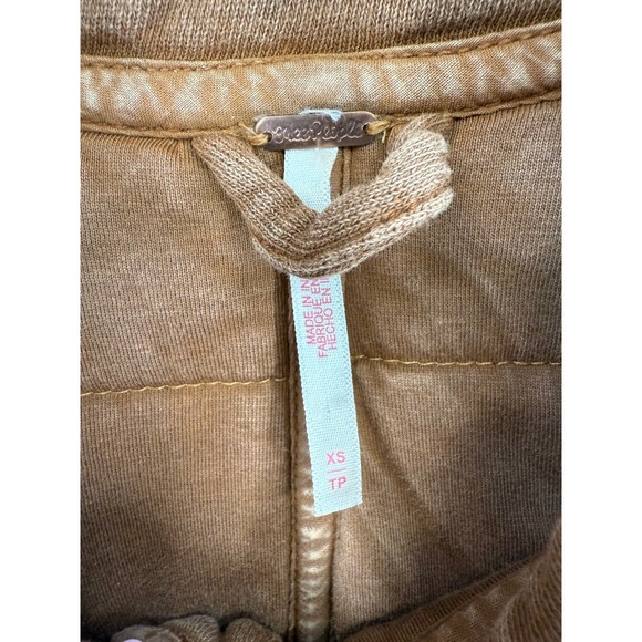 Free People Dolman Quilted Jacket Toasted Coconut Brown Cotton Blend Women XS - Picture 4 of 12